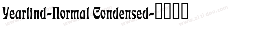Yearlind-Normal Condensed字体转换